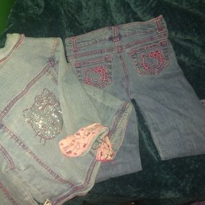 Hello kitty jacket & jeans ADORABLE!! Size 5